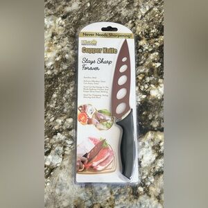 Copper Knife with Black Handle